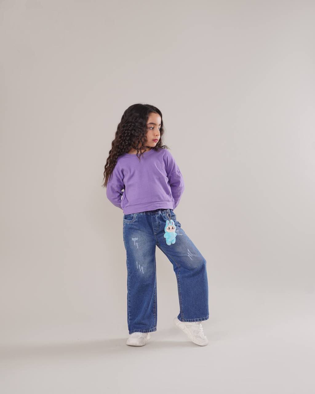 شلوار بگ بچگانه لی مناسب۲ تا ۸ سال ابی